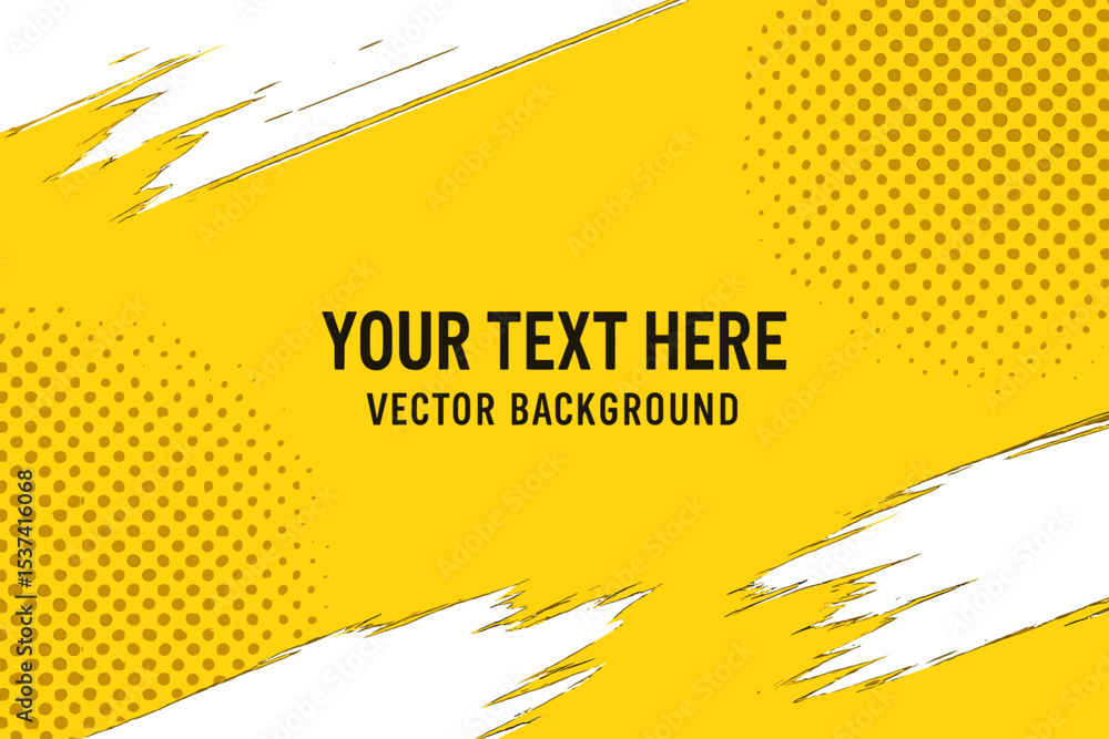 Poster a vector illustration featuring abstract grunge texture and halftone banner design with dots in a po