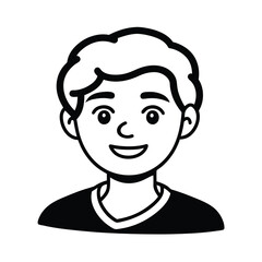 Obraz premium single boy emoji silhouette react