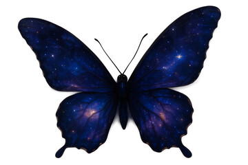 Cosmic butterfly wings nebula galaxy design