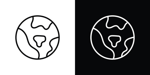 World icon set in line.