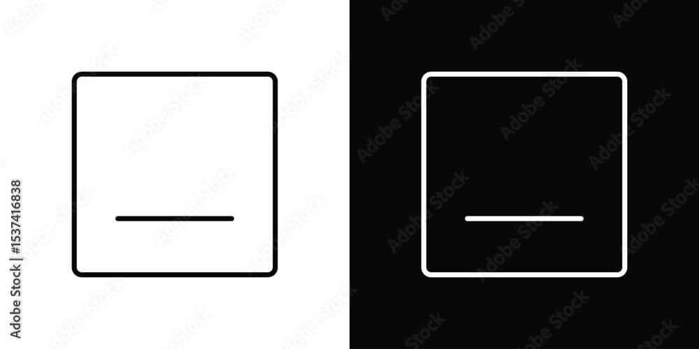 Poster window minimize icon set in line.