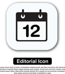 Illustration Icon Calendar Vector Set