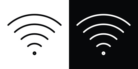 Wifi icon set in line.