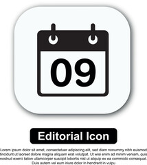 Illustration Icon Calendar Vector Set