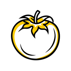 Hand Draw tomato icon on transparent background for web and graphic design