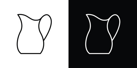 Jug icon set in line.