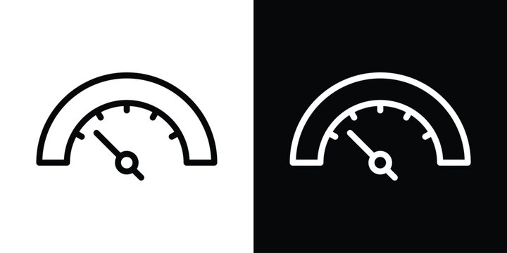 Gauge icon set in line.