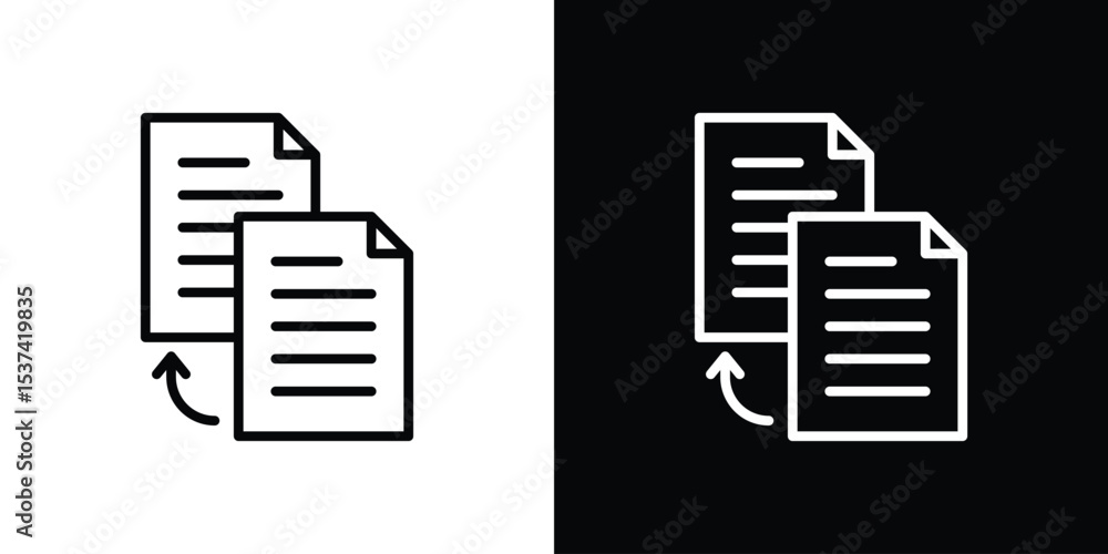 Aufkleber duplicate icon set in line.