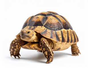 Obraz premium Tortoise. Wildlife Animals. Zoo Animals. White Isolated Background. 
