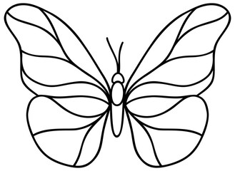 Butterfly Line Art | Abstract Butterfly | Vector Butterfly Wings