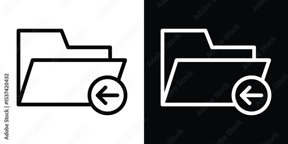 Poster move to folder icon set in line.