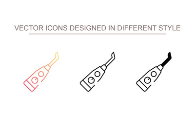 Dental Irrigator icon design with white background stock illustration