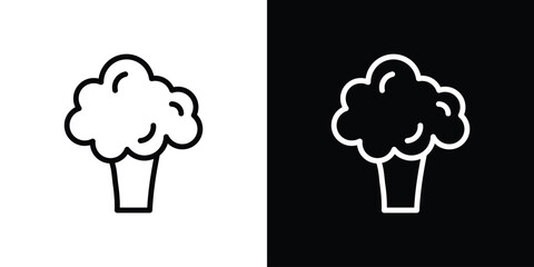 Broccoli icon set in line.