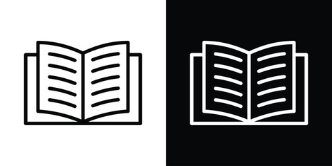 Book icon set in line.