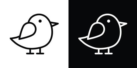 Bird icon set in line.