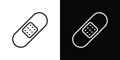 Band aid icon set in line.