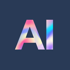 AI Banner Concept In The Digital Style. Generative Ideas Design Element For Internet Technology. Futuristic Technology Concept Artificial Intelligence.