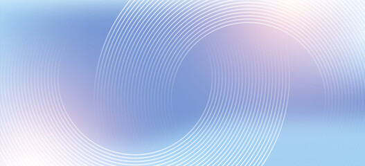 Modern abstract blue background with circle lines. Geometric stripe line art design for poster, brochure, cover, website, header, web banner, presentation