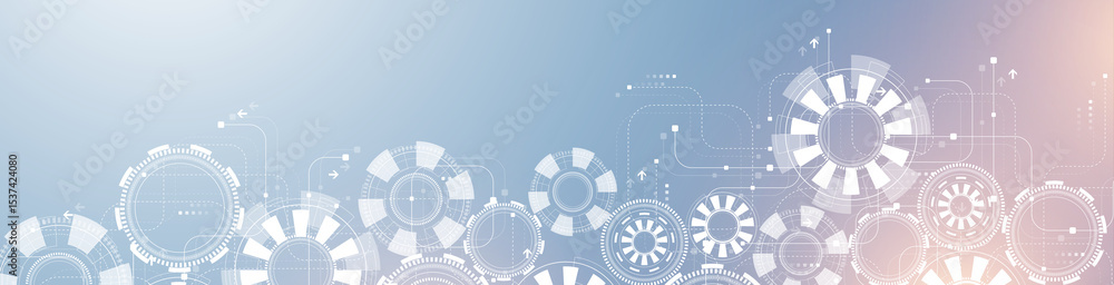 Aufkleber Global network connection banner design template. Header social network communication in the global business concept. Big data visualization. Internet technology