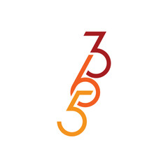 365 abstract logo modern style