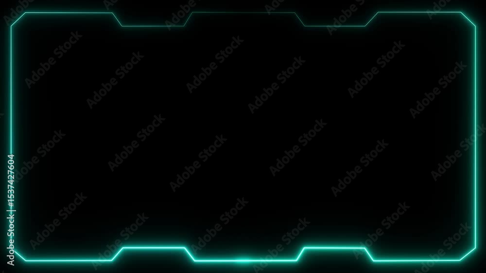 Aufkleber futuristic digital hud cyber frame technology for video overlay templates.digital hud futuristic mot