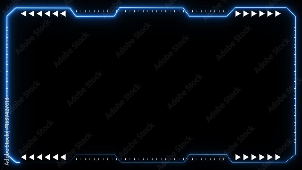 Poster futuristic digital hud cyber frame technology for video overlay templates.digital hud futuristic mot