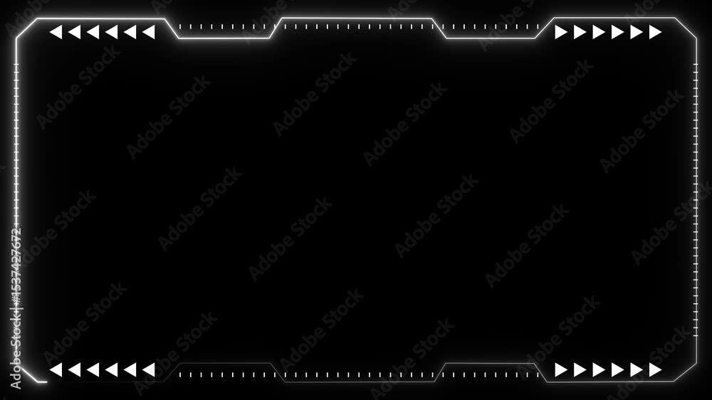 Poster futuristic digital hud cyber frame technology for video overlay templates.digital hud futuristic mot