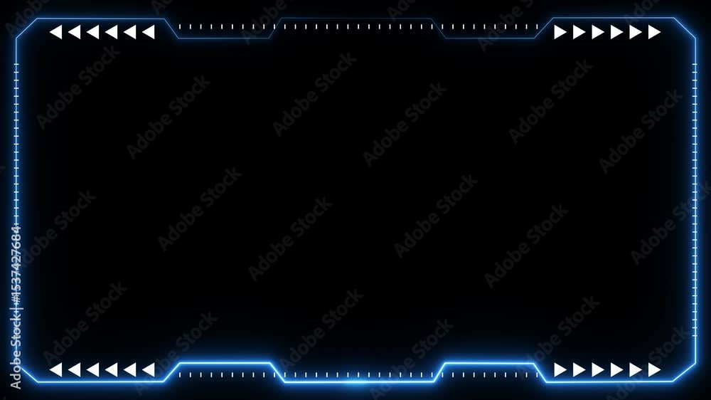 Poster futuristic digital hud cyber frame technology for video overlay templates.digital hud futuristic mot