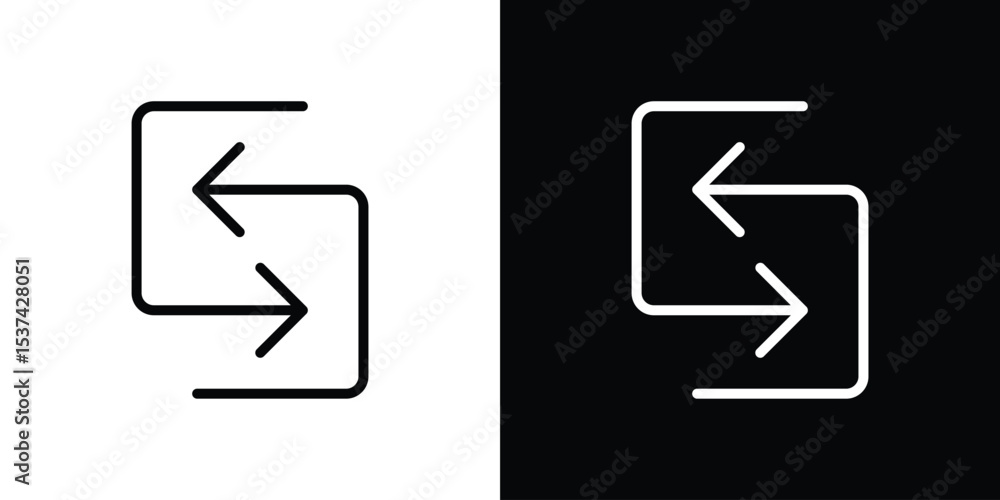 Poster replace icon set in line.