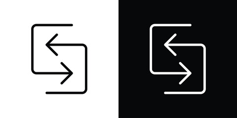 Fototapeta premium Replace icon set in line.