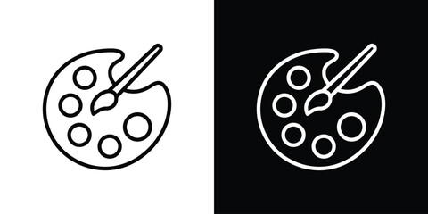 Palette icon set in line.