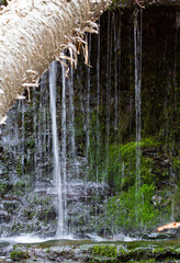 Rivulets in Little Wadsworth Falls in Middlefield, Connecticut in springtime.