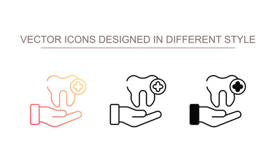 Dental Care icon design with white background stock illustration