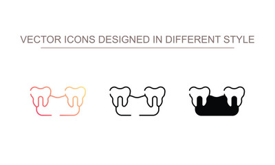 Dental Implant icon design with white background stock illustration