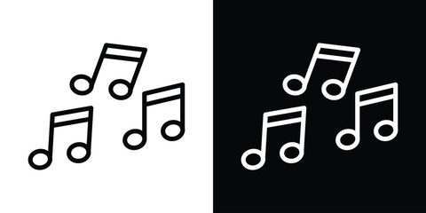 Music icon set in line.