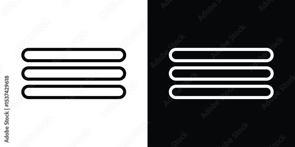 Poster menu icon set in line.