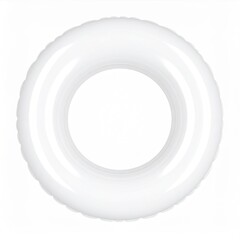 White Inflatable Ring Float Summer Pool Toy