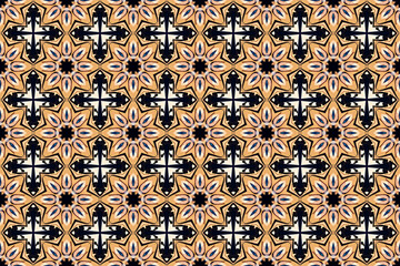 Seamless Geometric Design Cloth Visual Symmetric Graphic Textile Texture Fabric Interior Decoration Template Endless Wallpaper Digital Tile Art Perspective Fashion Background Luxury Shape Pattern.