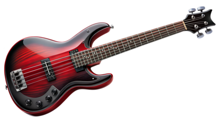 electric guitar isolated on black