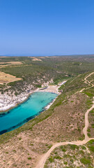 Italian panorama of a Sardinian beach, natural wonder and crystal clear water