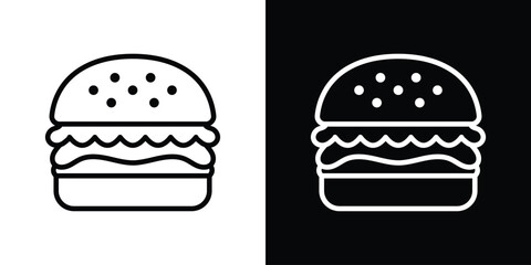 Hamburger icon set in line.