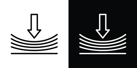 Compress icon set in line.