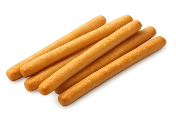 Breadsticks arranged on a transparent background, ideal for enhancing food-related projects with their crispy, golden-brown texture