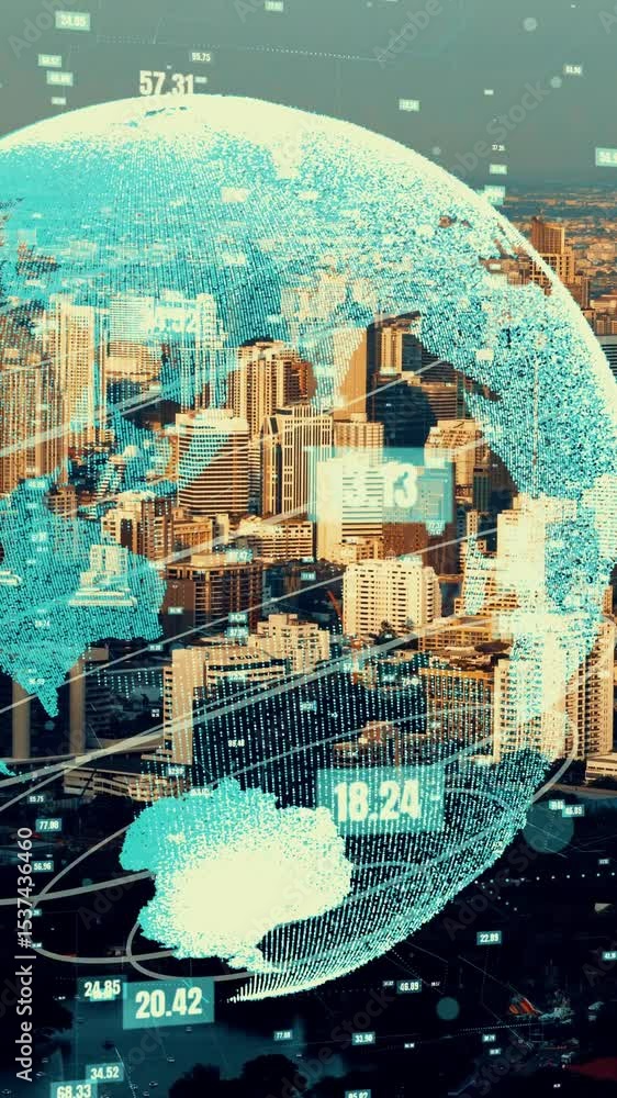 Poster global connection and the internet network modernization in smart city . concept of future 5g wirele