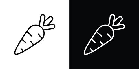 Carrot icon set in line.
