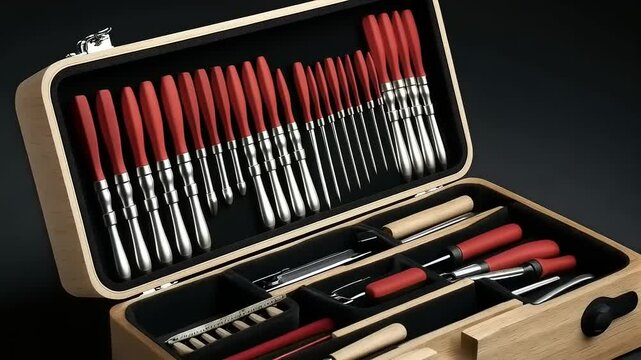 Artisan Crafting Tools: A Woodworker's Elegant Box Set for Detailed Work