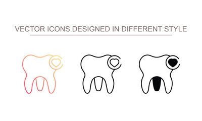 Molar Tooth icon design with white background stock illustration