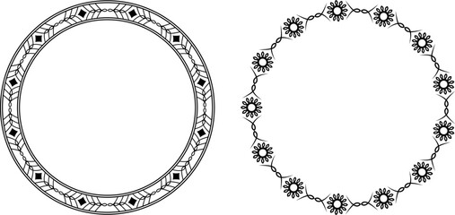 vector frames black on a white background
