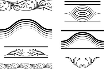 vector frames black on a white background