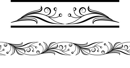 vector frames black on a white background